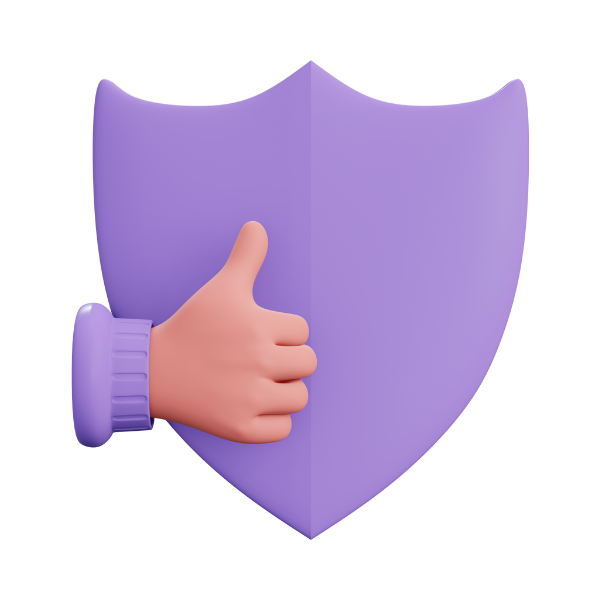 Thumbs Up logo with shield